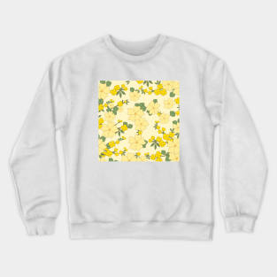 Yellow Floral Pattern Crewneck Sweatshirt